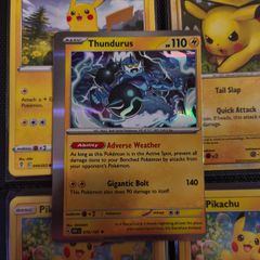 Thundurus ! Miscut Error ! Off Centre ! from Obsidian Flames Set ! 2023 ! Error Pokemon Card !