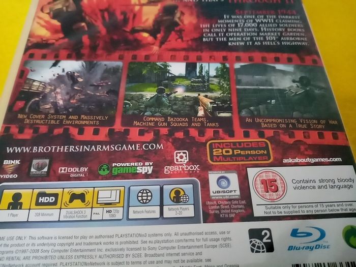 Brothers in Arms Hell s is Highway PlayStation 3 Ps3 Games Original