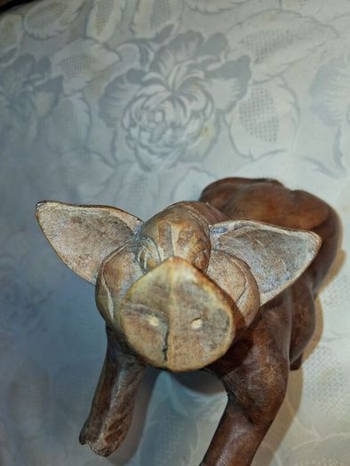 Hardwood Handcarved Pig