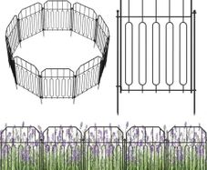 Garden Fencing,19 Pcs Temporary Fencing Animal Fence Barrier, Decorative Metal Fencing