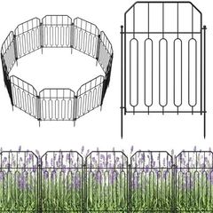 Garden Fencing,19 Pcs Temporary Fencing Animal Fence Barrier, Decorative Metal Fencing
