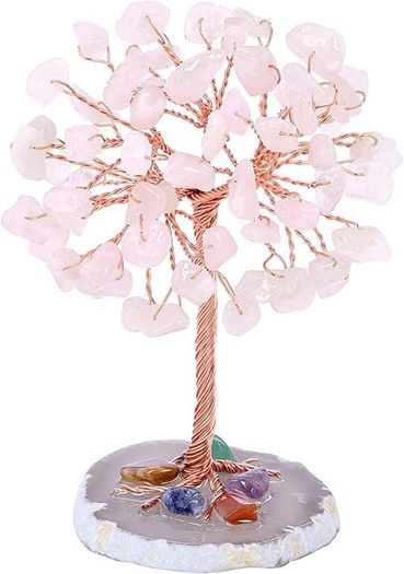 Mini Crystal Tree Healing Crystal Tumble Stone Tree of Life Feng Shui Tree Gemstones Agate Money Tree Figurines Ornament (FREE POSTAGE)