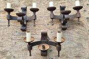 Wrought Iron Wall Lights Set of 3 KAS1386