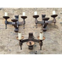 Wrought Iron Wall Lights Set of 3 KAS1386