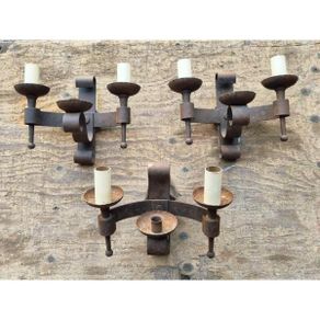 Wrought Iron Wall Lights Set of 3 KAS1386