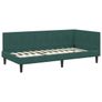 Corner Bed Frame with Headboard Dark green 90 x 190 cm Velvet Image 3