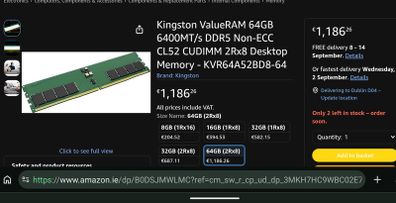 64GB DDR5 High-speed ram