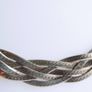 Vintage 925 Sterling Silver 5 Strands Braided Made in ITALY Necklace, length 18" - 16,1g Image 3