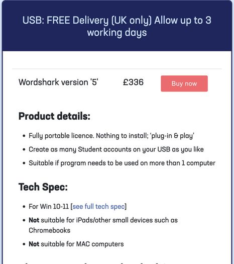 Wordshark V5 USB "plug in and play" version.