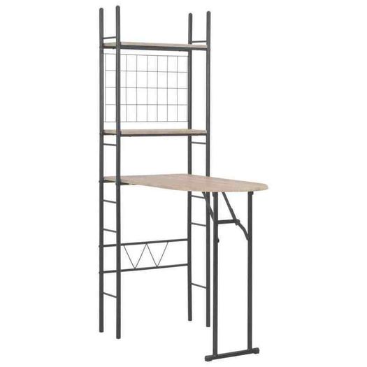 Folding Dining Set 3 Pieces with Storage Rack - Free Delivery Nationwide
