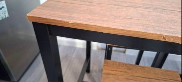 Bar table and chairs