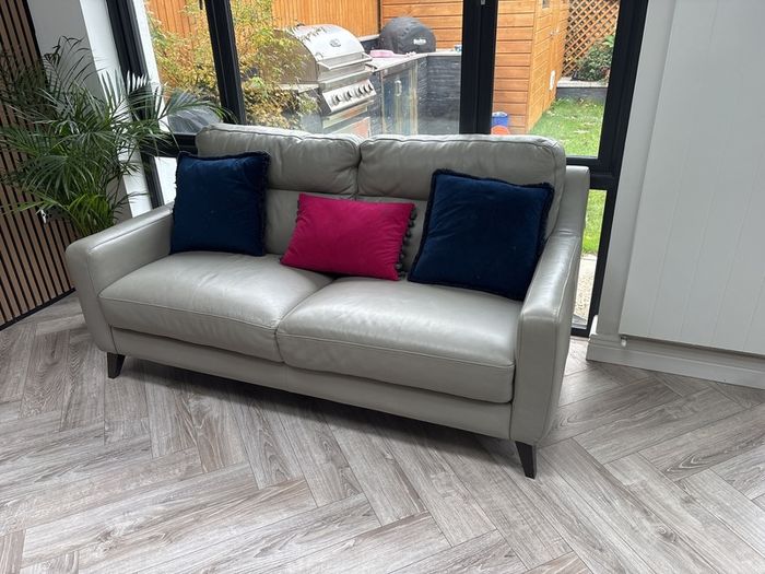 Italian leather 3 seater couch