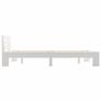 Bed Frame White Solid Pine Wood 120x200 cm Image 4