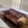 Zinc DFS Leather Sofa Perfect Condition Image 6