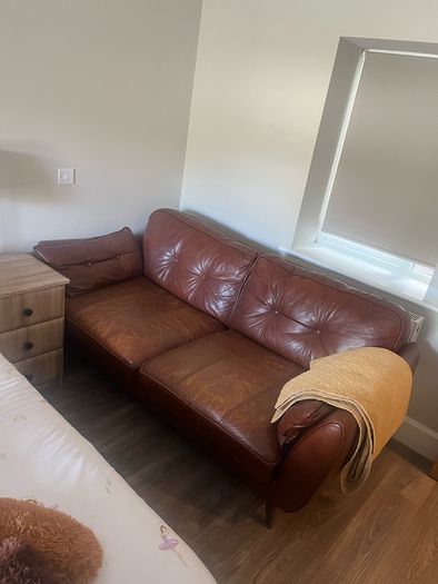 Zinc DFS Leather Sofa Perfect Condition