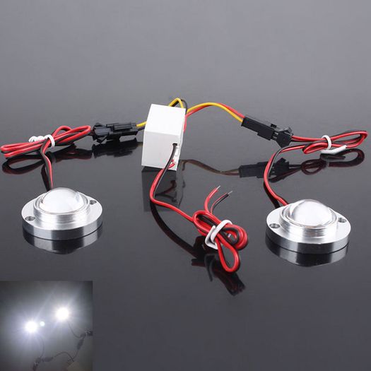 2PCS Car Motorcycle Motorbike Scooter Motor Cycle Bike LED Strobe Bulb Light Emergency Warning Flash With Controller