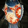 Antique Japanese Imari Porcelain Fish Platter Meiji / Taisho Period (c.1890 1920, Vibrant Sometsuke & Overglaze Enamel Image 2