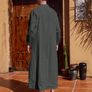 Men's Thobe Long Sleeve Kaftan Nightshirt Arabian Long Thobe Image 5