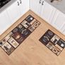 2 Pcs Non-slip Kitchen Mats and Rugs Washable Rubber Backing Doormat Runner Microfiber Rug Set (MULTIPLE DESIGNS, SEE PHOTOS) Image 4
