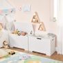 Toy box chest bench storage space seat chest bench storage chest with large capacity white, wood, 76 x 48 x 40 cm (W x H x D) Image 3