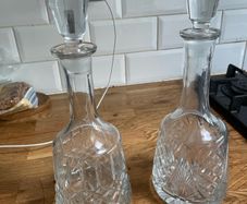 Cut glass decanters