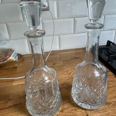 Cut glass decanters