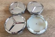 4 x Alloy Wheel Centre Caps 75mm for Mercedes Benz New Silver