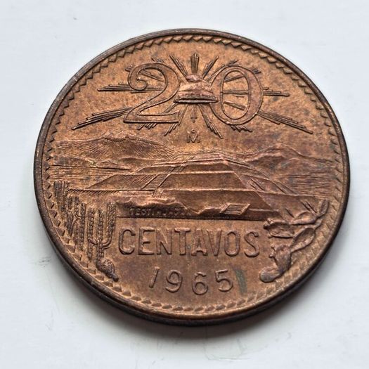Mexico 20 Centavos 1964 Unc Coin