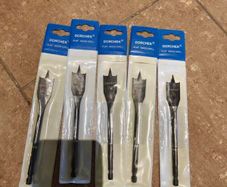 5 DORCHEK Flat Wood Drill Bits (20mm)