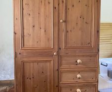 Solid Pine Combination Wardrobe with Drawers