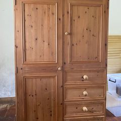Solid Pine Combination Wardrobe with Drawers