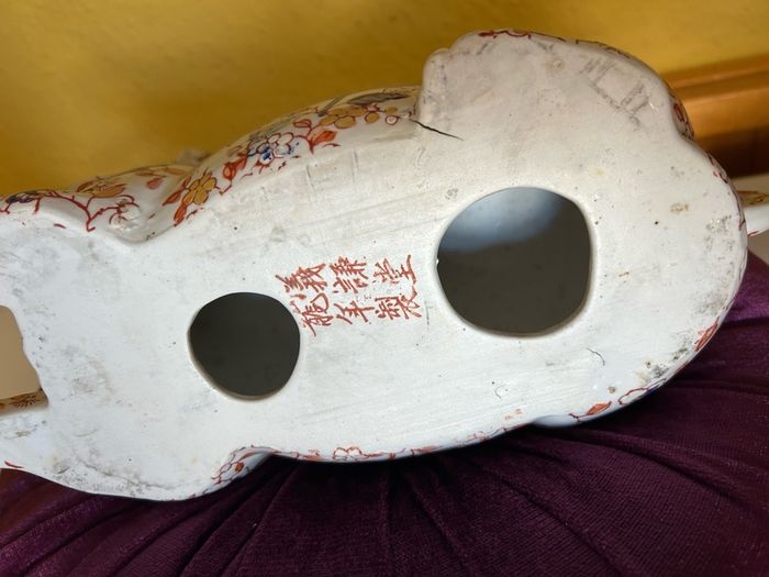 Antique Imari Porcelain Resting Pig