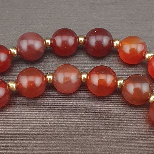 Antique Carnelian Red Agate With Sterling 925 Silver Leaf Pendant Necklace