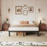 Metal Double Bed Frame Sturdy Platform Bed Underbed Storage, Steel Slat Support, Easy Assembly, Noise Free, Heavy Duty, 35.5cm High Image 5