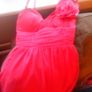 Very feminine coral coloured dress Image 3
