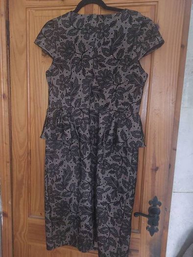 Joanna Hope black and ivory lace peplum dress (free post)