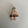 Lego Star Wars sw0522 Clone Trooper, 212th Attack Battalion (Phase 2) minifigure - Orange Arms, Dirt Stains, Scowl Image 2