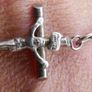 Vintage Sterling Silver 925 Rose Cross Pendant on Chain 4,2g length - 17" Image 9