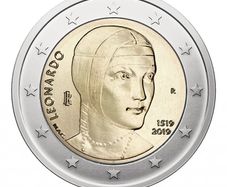 Italy 2 Euro Commemorative Coin 2019 - 500th Anniversary of the Death of Leonardo da Vinci. Uncirculated.
