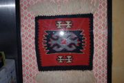 Eastern European Framed Kilim Wool Rug Sampler