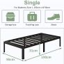 3ft Single Bed Frame with Rounded Corner Legs Image 2