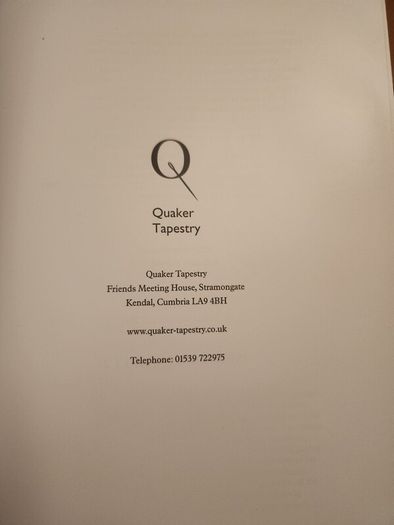 Quaker Tapestry A Pictorial Guide. Large Volume Paperback In Very Good Condition.