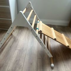 Wooden climbing frame