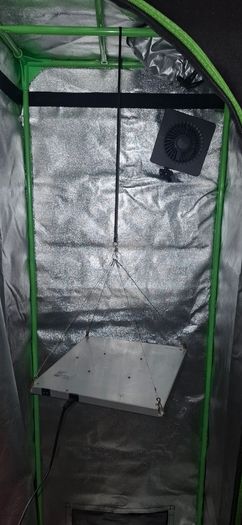 Grow Tent (Used) 60x60x180cm + 75 Watts Full Spectrum LED Grow Light + Fan (Usb-C)
