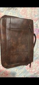 RAINSMORE Leather Messenger Bag for Men 15.6 Inch Waterproof Laptop Bag Vintage Computer Briefcase Large Shoulder Satchel Bags for Work Business Office College