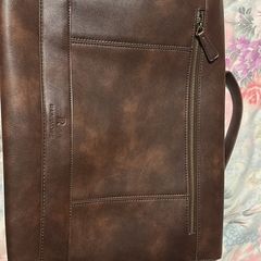 RAINSMORE Leather Messenger Bag for Men 15.6 Inch Waterproof Laptop Bag Vintage Computer Briefcase Large Shoulder Satchel Bags for Work Business Office College
