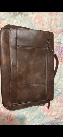 RAINSMORE Leather Messenger Bag for Men 15.6 Inch Waterproof Laptop Bag Vintage Computer Briefcase Large Shoulder Satchel Bags for Work Business Office College