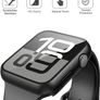 2 Pack Hard Protective Case Screen Protector Compatible with Apple Watch Series 11 Series 10 46mm, Anti-Drop Ultra-thin Full Coverage PC Cover for iWatch, 2 Black Image 3