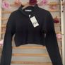 jumper Bnwt Zara navy cropped jumper with button neckline size small Image 9