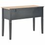 Writing Desk Black 109.5x45x77.5 cm Wood Image 5